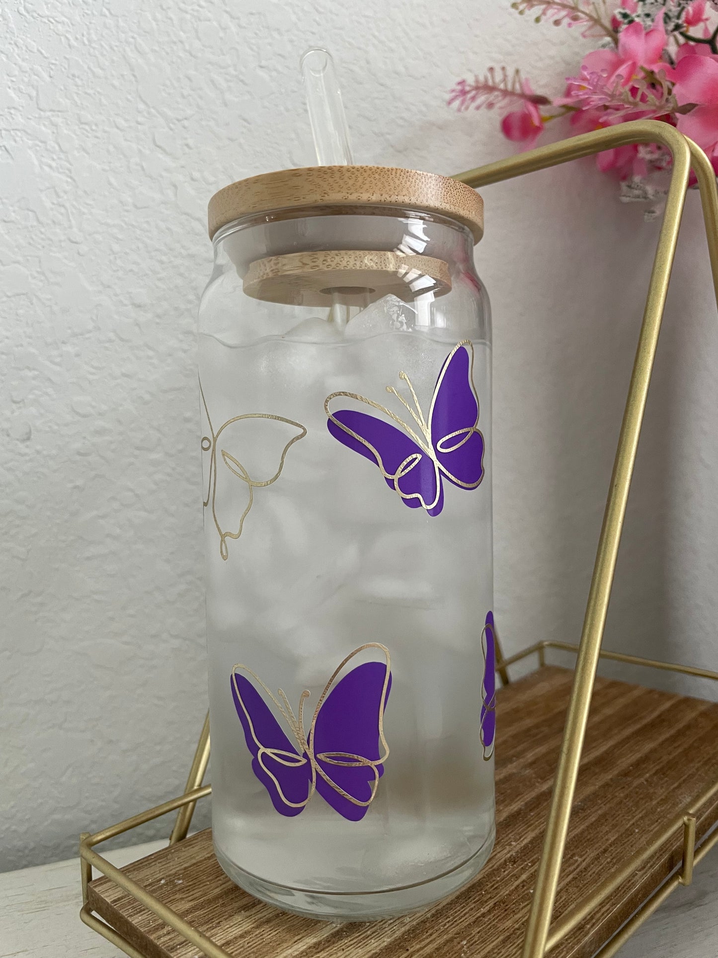 20 oz Purple Butterfly Cup (Color Changing)