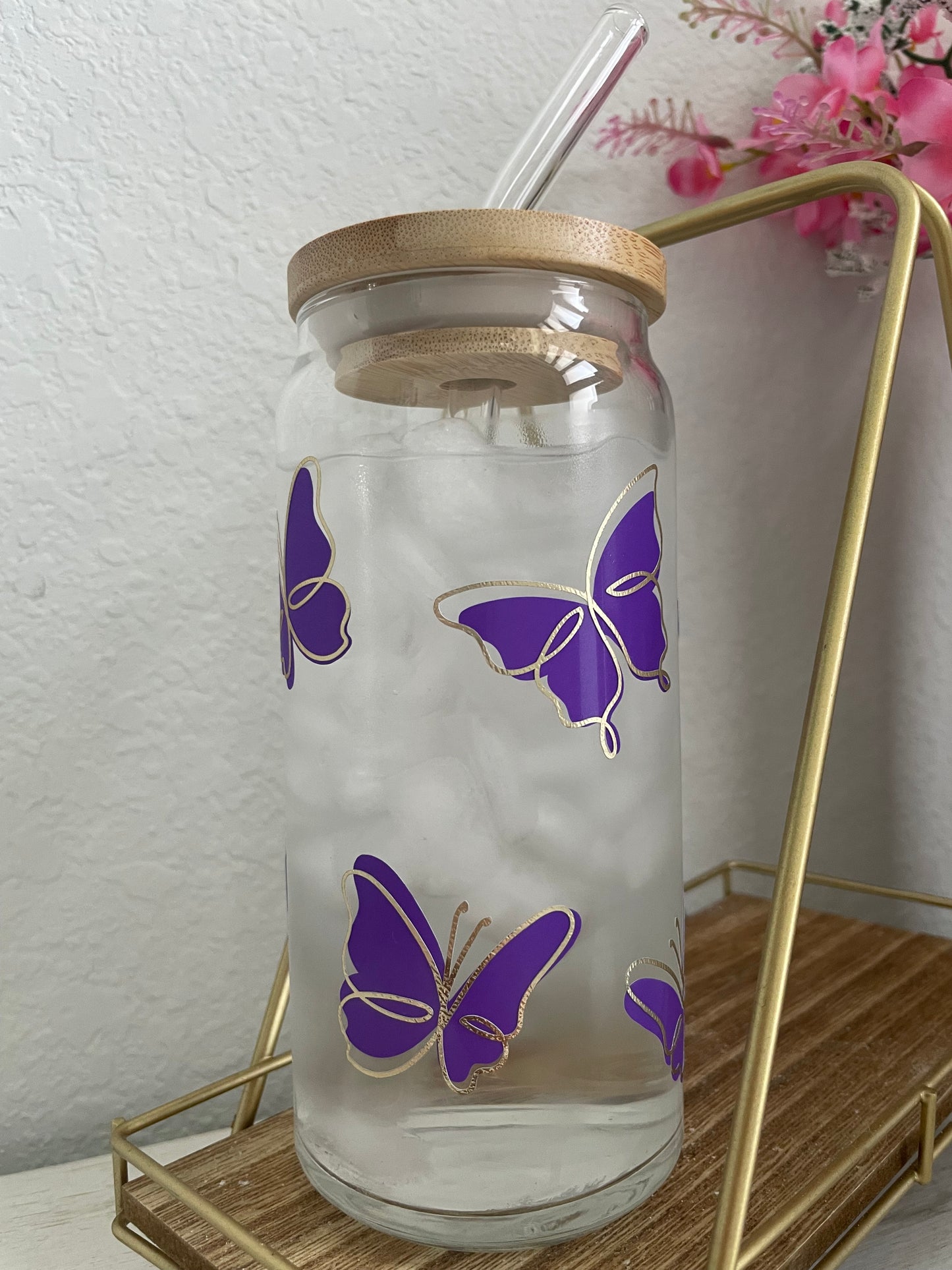 20 oz Purple Butterfly Cup (Color Changing)